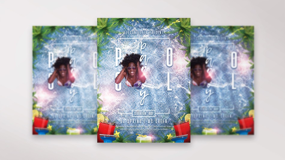 Pool Saturday PSD Flyer Template 26 Pool Saturday PSD Flyer Template 26