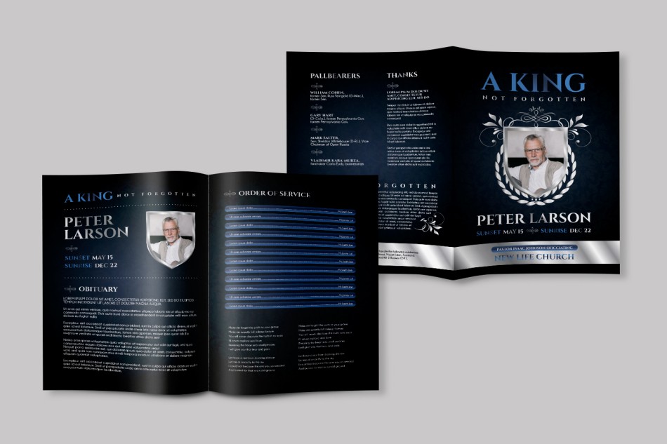 King Funeral Free Funeral PSD Program Template 9 King Funeral Free Funeral PSD Program Template 9