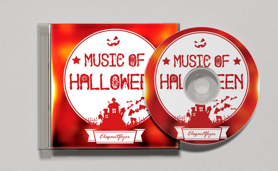 Halloween Music – Free CD Cover PSD Template Halloween Music – Free CD Cover PSD Template
