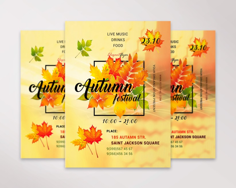 Autumn Fest 01 Premium Flyer PSD Template Autumn Fest 01 Premium Flyer PSD Template