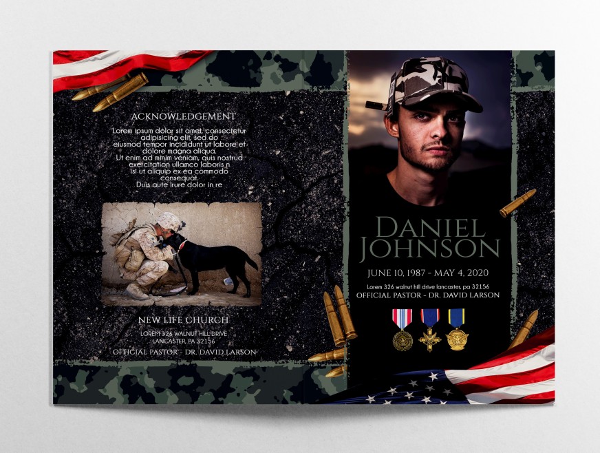 FUNERAL PROGRAM – PSD BI-FOLD BROCHURE TEMPLATE 018 FUNERAL PROGRAM – PSD BI-FOLD BROCHURE TEMPLATE 018