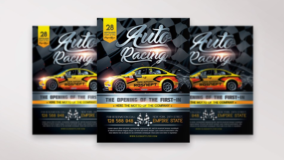 Auto Racing Flyer PSD Template Facebook Auto Racing Flyer PSD Template Facebook