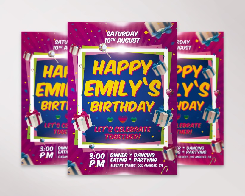 30 Best Free Birthday Bash Flyer Templates + Premium