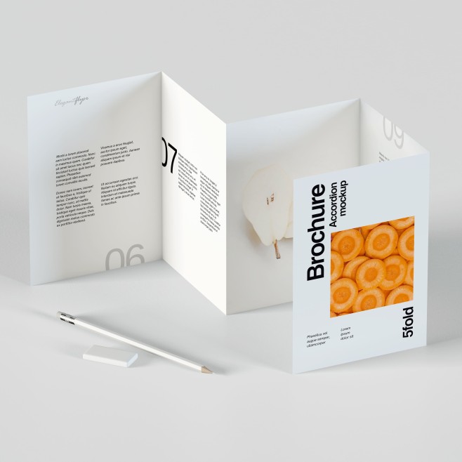 1 Free Brochure Mockup in PSD 1 Free Brochure Mockup in PSD