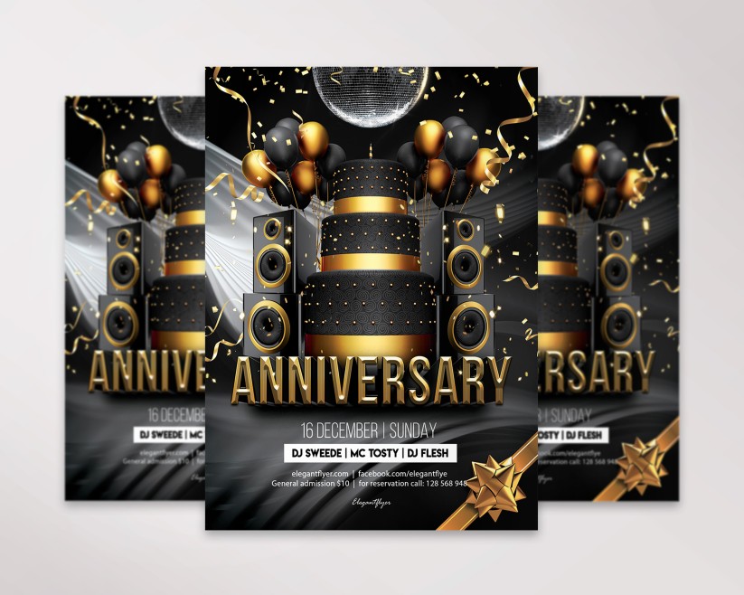 ANNIVERSARY PARTY – PSD FLYER TEMPLATE 031 ANNIVERSARY PARTY – PSD FLYER TEMPLATE 031