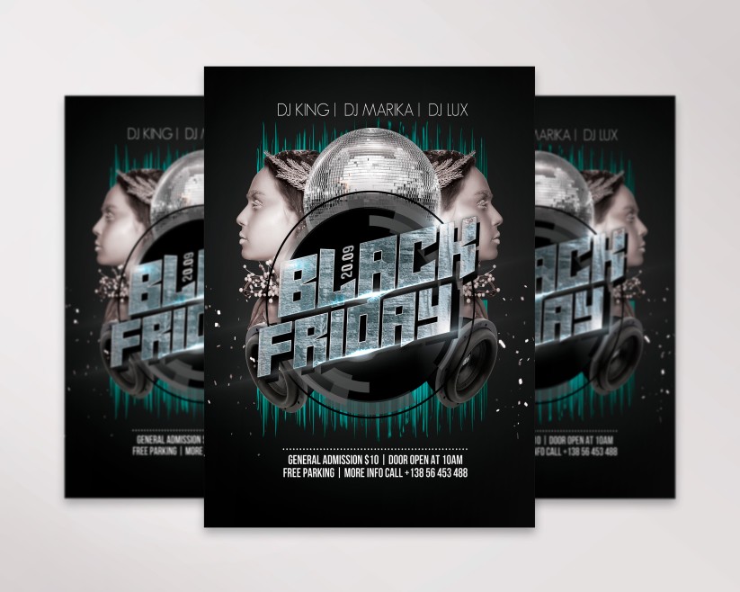 5 Black Friday – Free PSD Flyer Template 5 Black Friday – Free PSD Flyer Template
