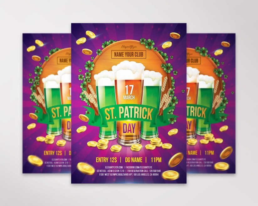St. Patrick Day Flyer PSD Template 9 St. Patrick Day Flyer PSD Template 9