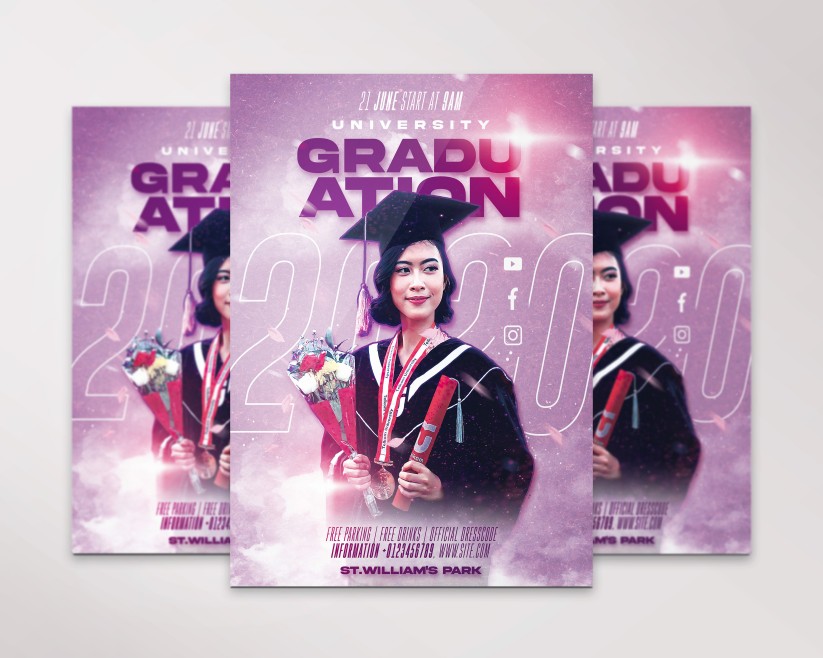 Graduation Premium PSD Flyer Template 10 Graduation Premium PSD Flyer Template 10