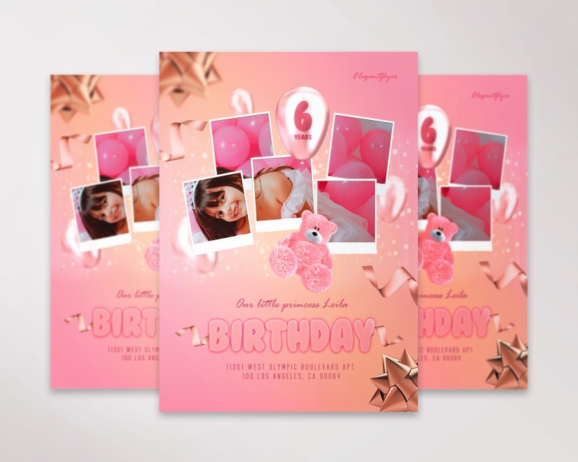 13 BIRTHDAY FOR A GIRL - FREE FLYER PSD TEMPLATE 13 BIRTHDAY FOR A GIRL - FREE FLYER PSD TEMPLATE