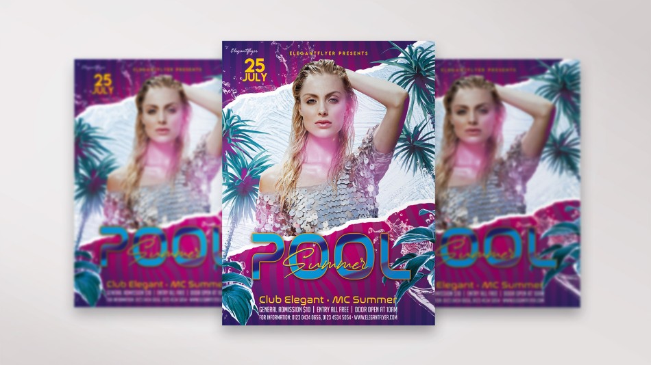 Pool Summer Party Premium PSD Flyer Template 17 Pool Summer Party Premium PSD Flyer Template 17
