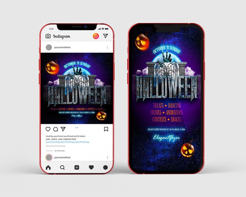 Halloween – Free Instagram Stories Template in PSD + Post Templates 7 Halloween – Free Instagram Stories Template in PSD + Post Templates 7