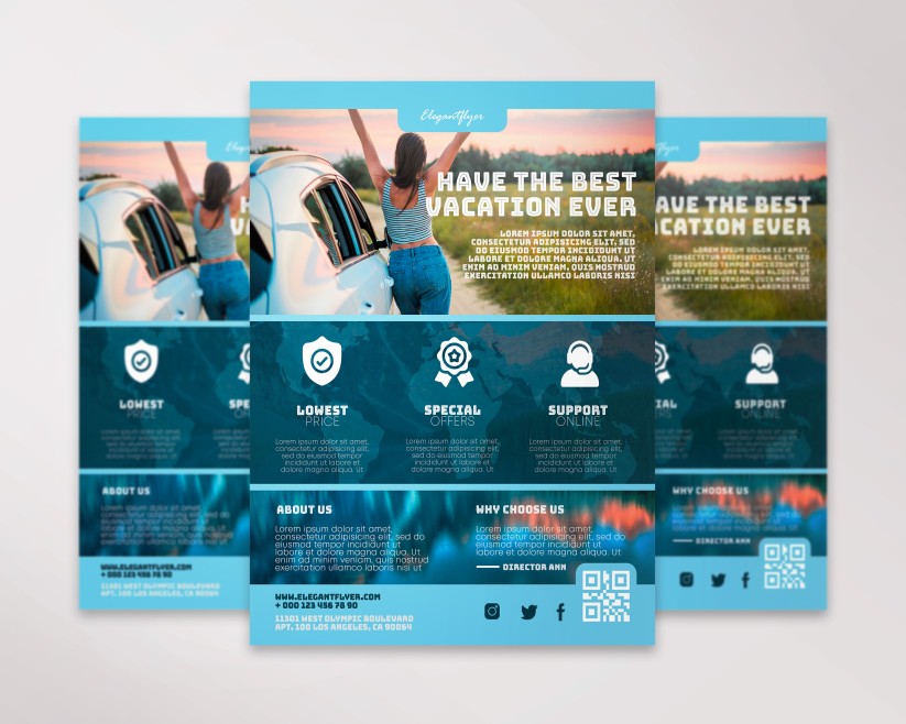 Travel sale flyer template - MasterBundles