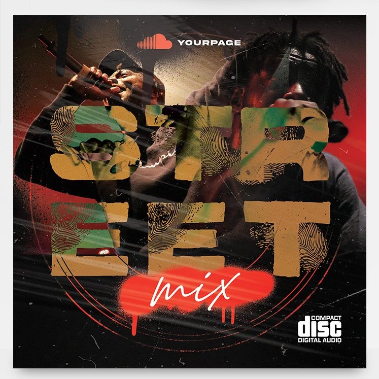 Street Mix – Free CD Cover PSD Template Street Mix – Free CD Cover PSD Template