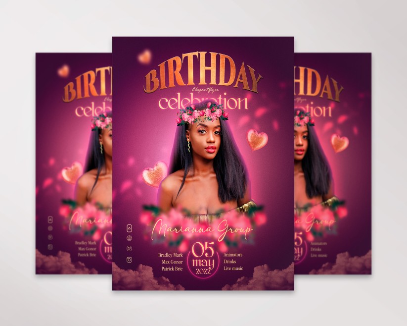 BIRTHDAY - PREMIUM PSD FLYER TEMPLATE 018 BIRTHDAY - PREMIUM PSD FLYER TEMPLATE 018