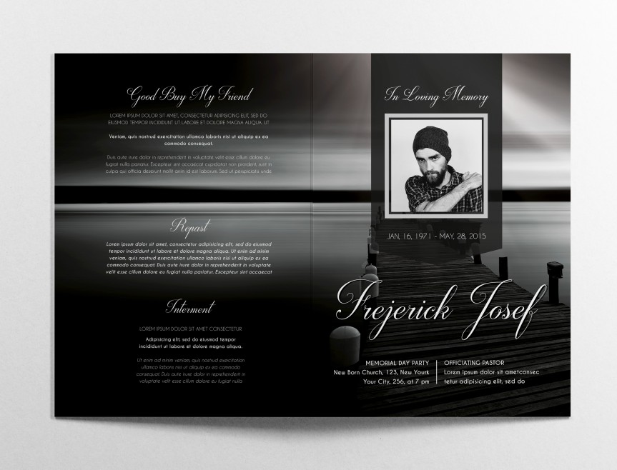 FREE TEMPLATE FUNERAL PROGRAM 08 FREE TEMPLATE FUNERAL PROGRAM 08