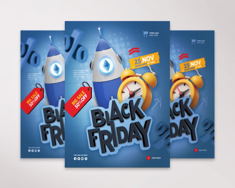 2 Black Friday – Free Flyer PSD Template 2 Black Friday – Free Flyer PSD Template