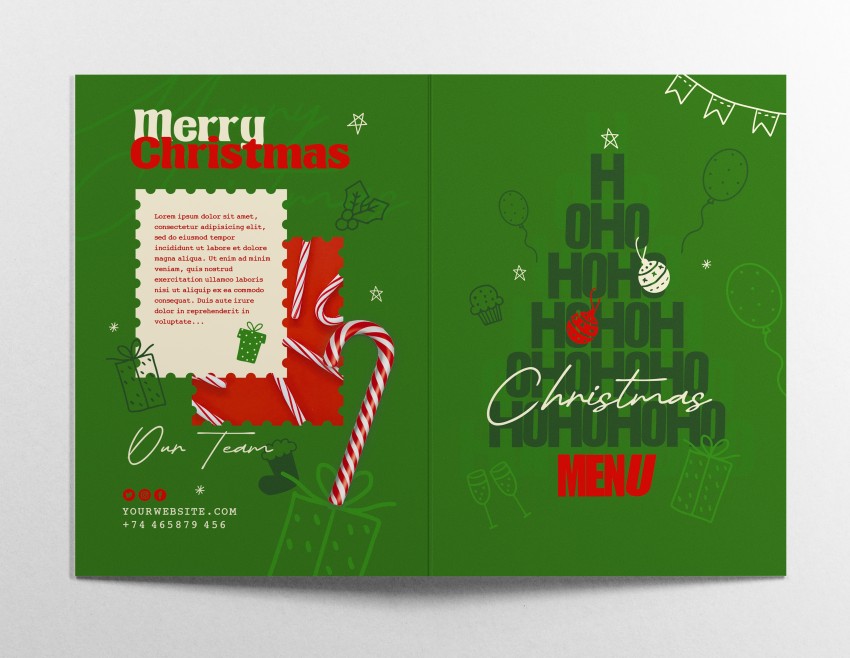 CHRISTMAS MENU - RESTAURANT MENU PSD TEMPLATE CHRISTMAS MENU - RESTAURANT MENU PSD TEMPLATE