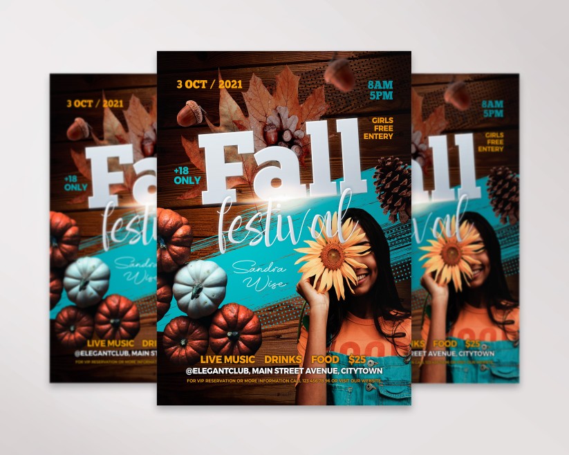Fall Festival 3 Premium Flyer PSD Template Fall Festival 3 Premium Flyer PSD Template