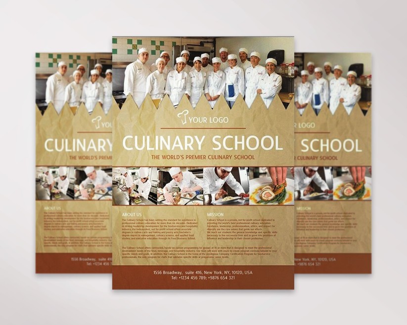 Culinary School – Flyer PSD Template Culinary School – Flyer PSD Template