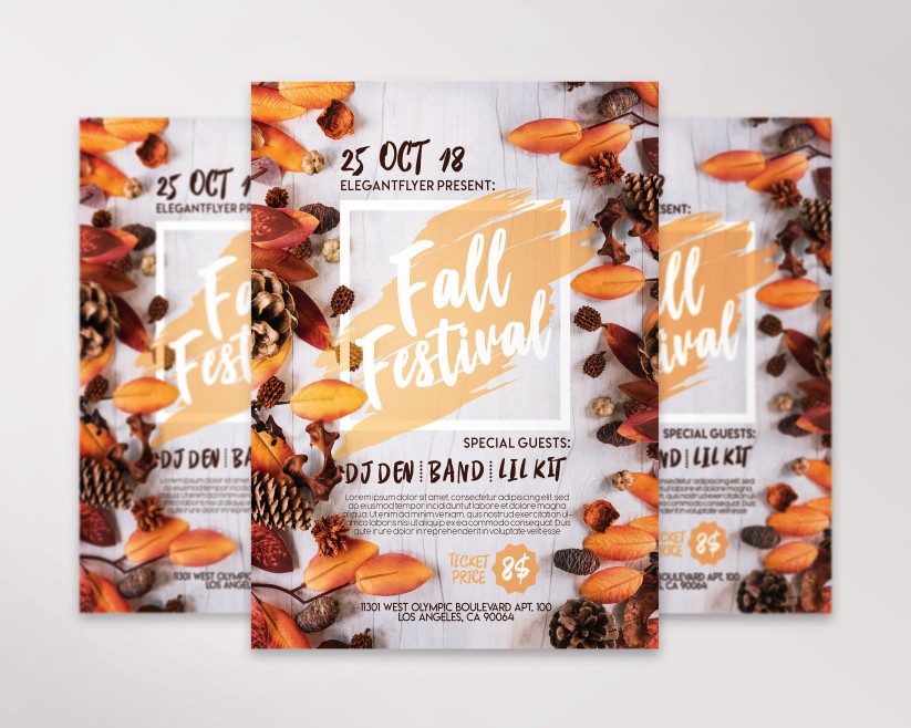 Fall Festival 8 Premium Flyer PSD Template Fall Festival 8 Premium Flyer PSD Template