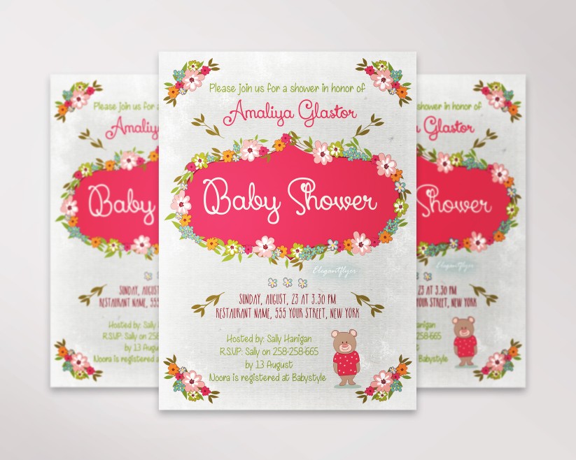 20+ Free Baby Shower Invitation Templates in PSD for Girls and