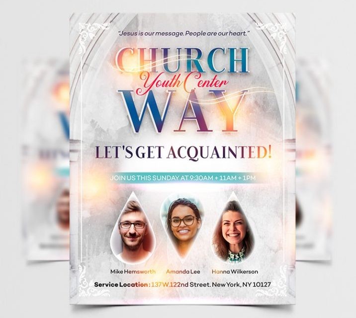Church Way Center – Free PSD Flyer Template Church Way Center – Free PSD Flyer Template