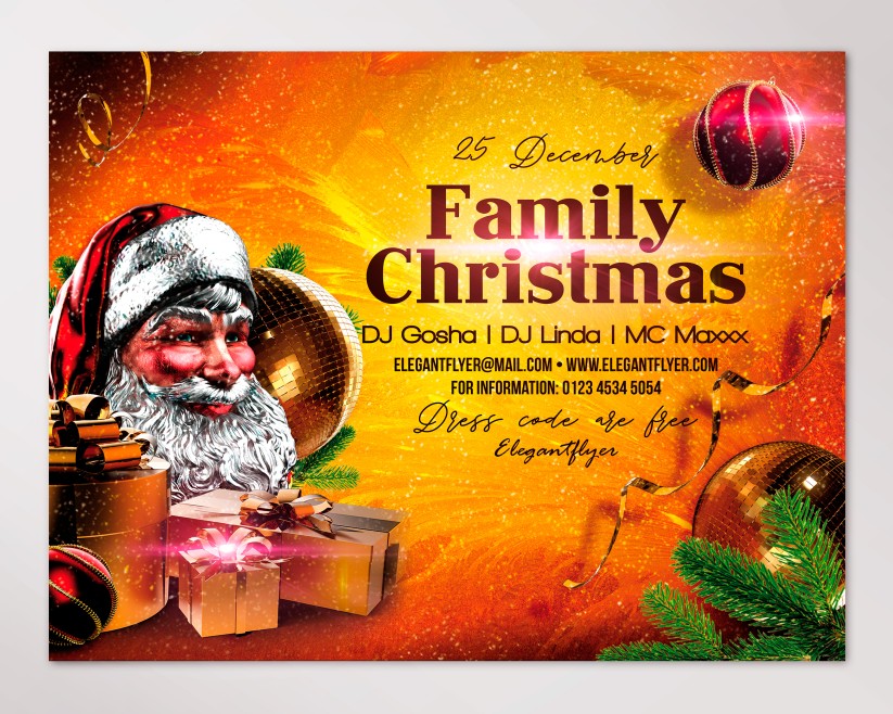 Family Christmas – Free PSD Flyer Template 03 Family Christmas – Free PSD Flyer Template 03