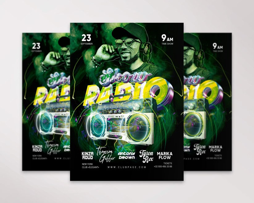 Radio Show – Premium Flyer PSD Template Radio Show – Premium Flyer PSD Template