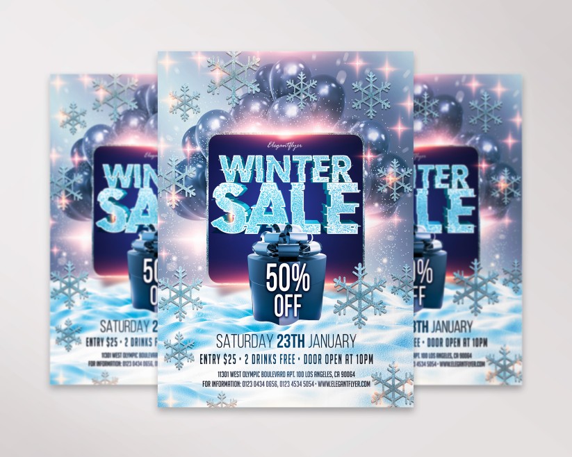 Winter Sale – Free PSD Flyer Template 022 Winter Sale – Free PSD Flyer Template 022