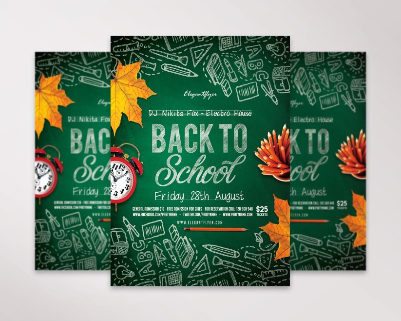 Back To School V03 – Flyer PSD Template 23 Back To School V03 – Flyer PSD Template 23