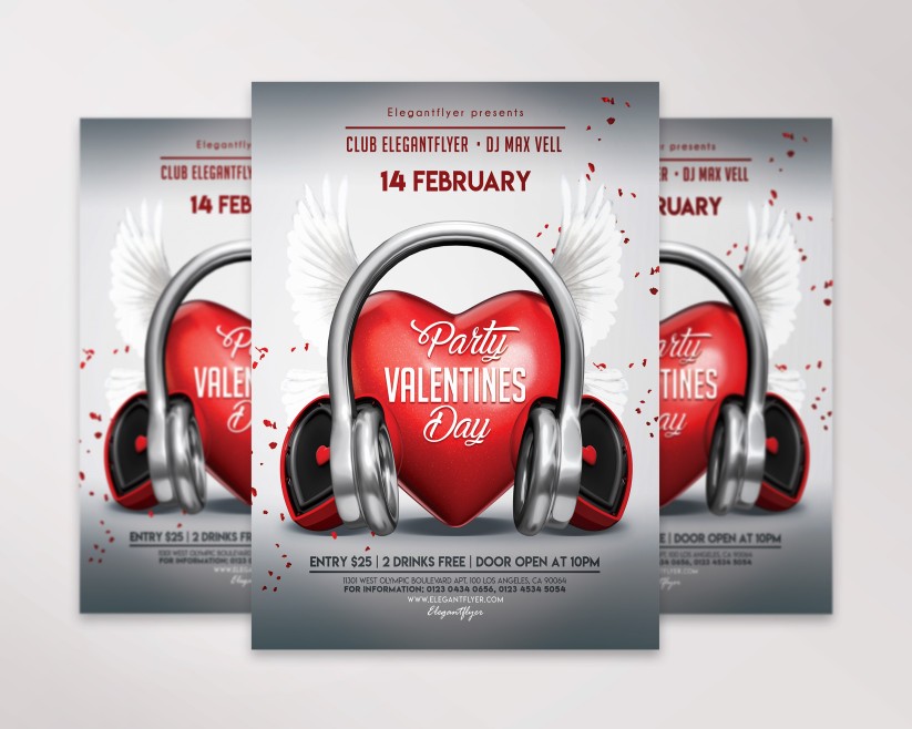 Valentines Day Party V02 – Flyer PSD Template 025 Valentines Day Party V02 – Flyer PSD Template 025