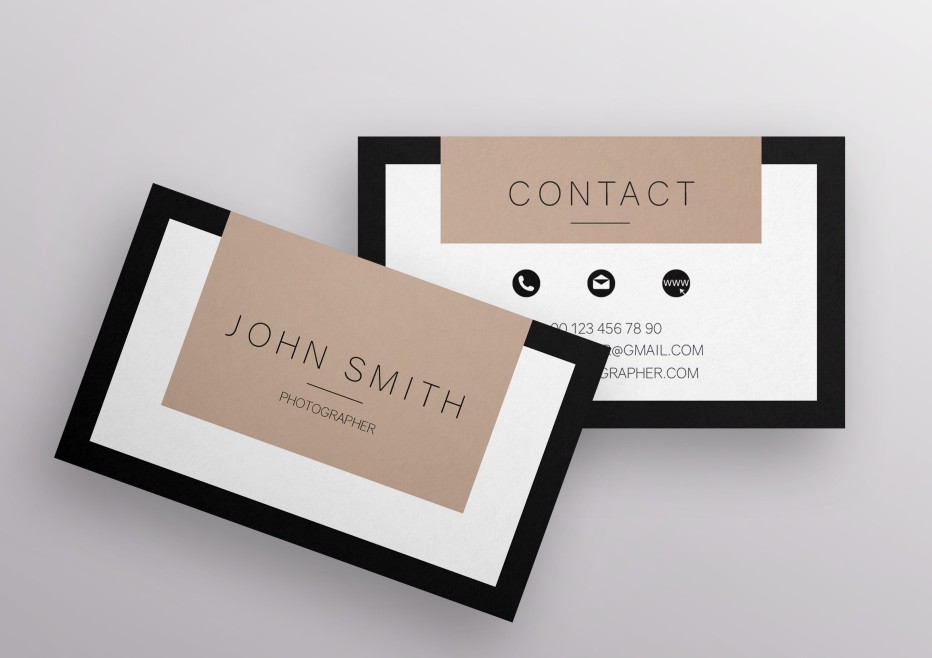 Photographer Minimalist Business Card Templates PSD Photographer Minimalist Business Card Templates PSD