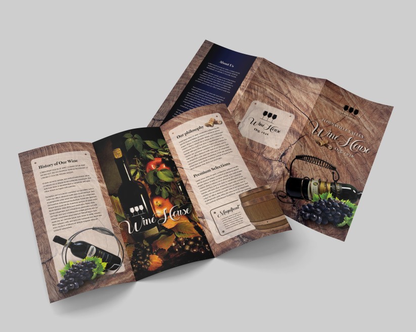 Winery – Premium Tri-Fold PSD Brochure Template Winery – Premium Tri-Fold PSD Brochure Template
