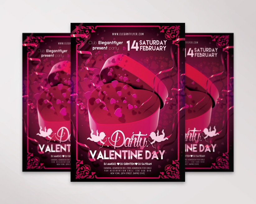 Valentine’s day Party V03 – Flyer PSD Template 024 Valentine’s day Party V03 – Flyer PSD Template 024