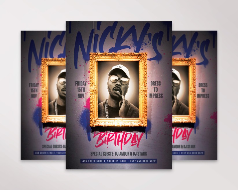19 BDAY INVITATION - PREMIUM PSD FLYER TEMPLATE 19 BDAY INVITATION - PREMIUM PSD FLYER TEMPLATE