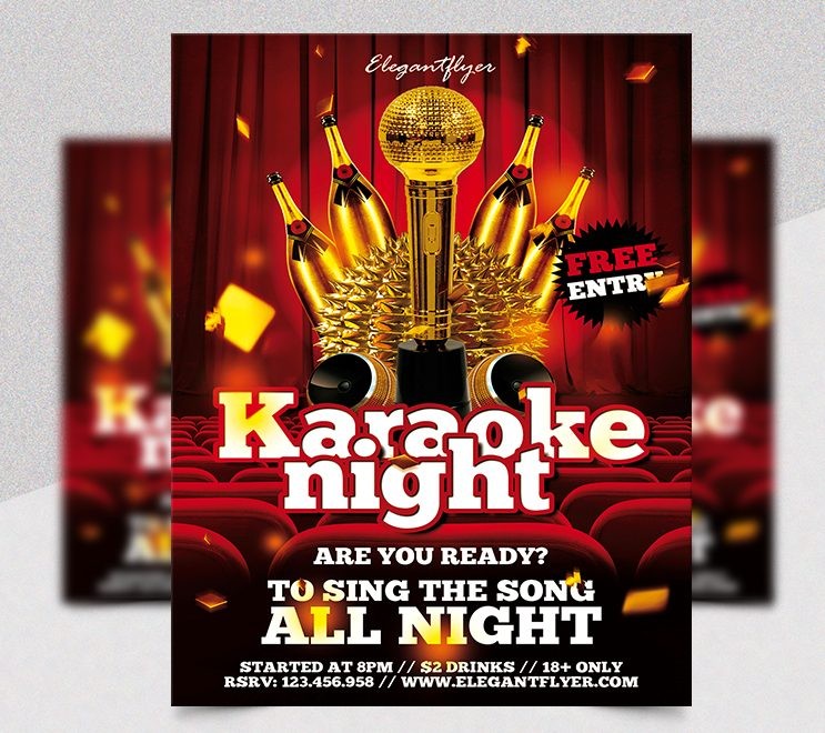 30+ Free Karaoke Flyers Templates in PSD + Premium Version! | by ...