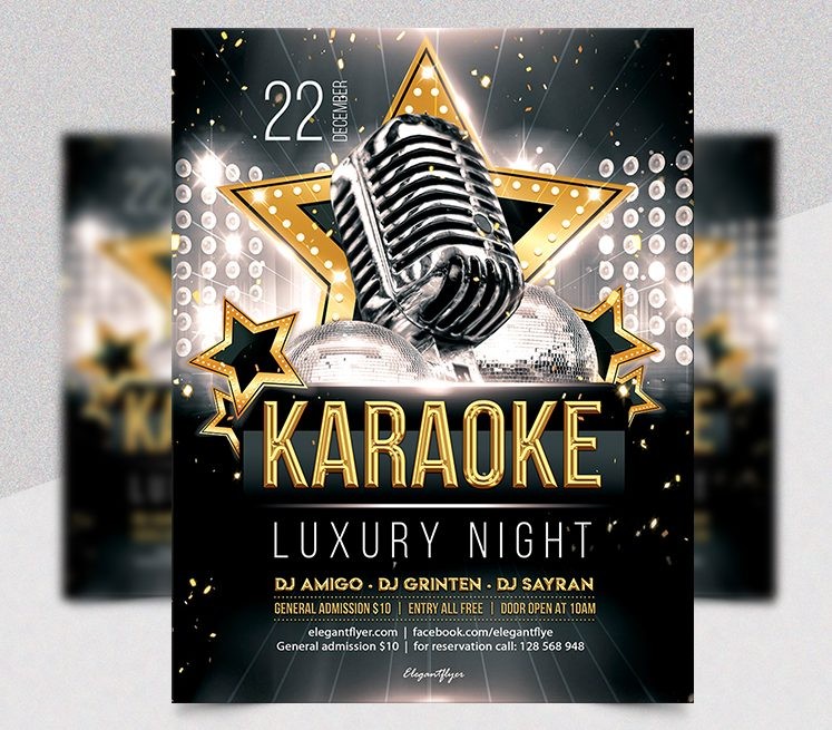 30+ Free Karaoke Flyers Templates in PSD + Premium Version! | by ...