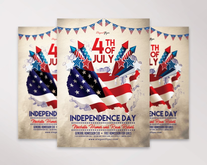 Beige Independence Day Flyer Template Beige Independence Day Flyer Template