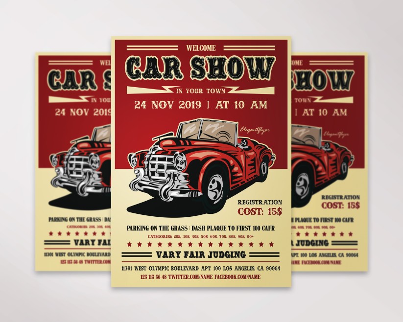 Retro Car Show Premium Flyer Retro Car Show Premium Flyer