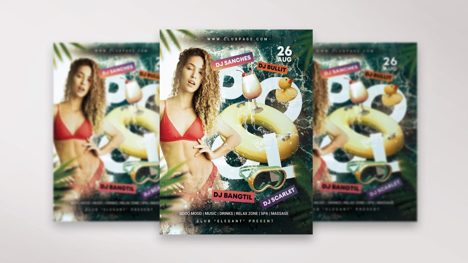 Pool Day Free Flyer PSD Template 2 Pool Day Free Flyer PSD Template 2