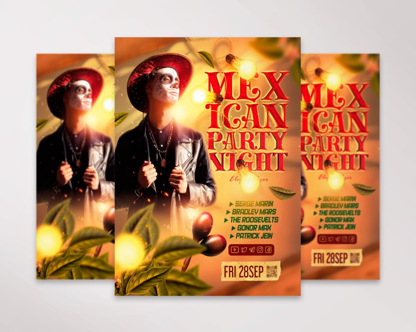 Mexican Party – Premium Flyer PSD Template Mexican Party – Premium Flyer PSD Template