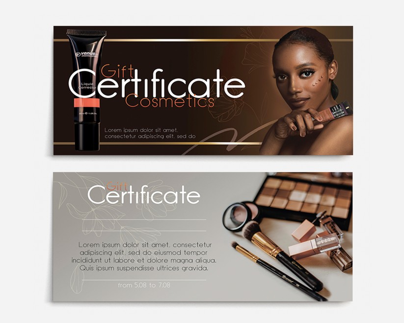 SALE COSMETICS - FREE GIFT CERTIFICATE TEMPLATE IN PSD SALE COSMETICS - FREE GIFT CERTIFICATE TEMPLATE IN PSD