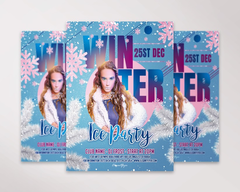 14 WINTER ICE PARTY - FREE FLYER PSD TEMPLATE 14 WINTER ICE PARTY - FREE FLYER PSD TEMPLATE