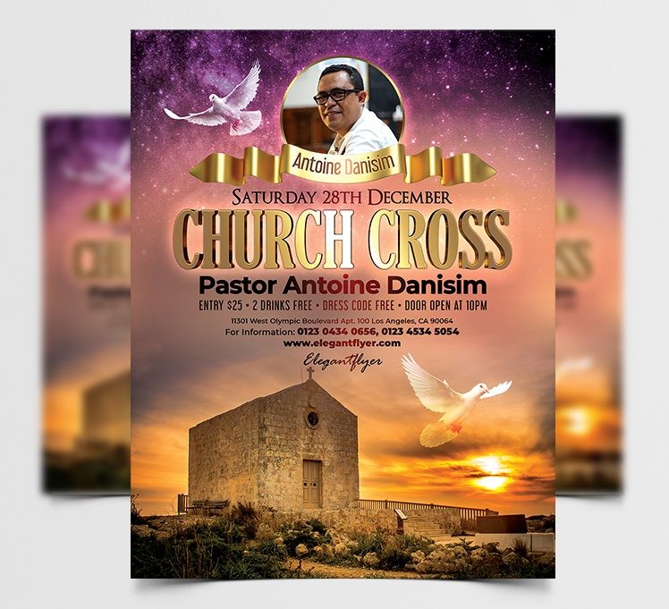 Church Cross – Flyer PSD Template Church Cross – Flyer PSD Template