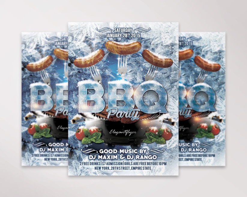 23 Winter BBQ Party – Premium Club flyer PSD Template 23 Winter BBQ Party – Premium Club flyer PSD Template