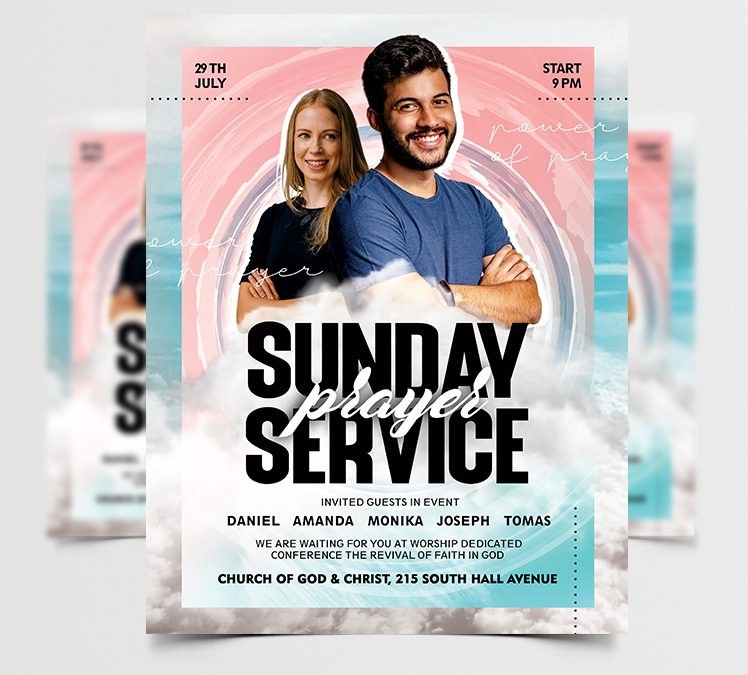 Free Prayer Service Invitation PSD Template Free Prayer Service Invitation PSD Template