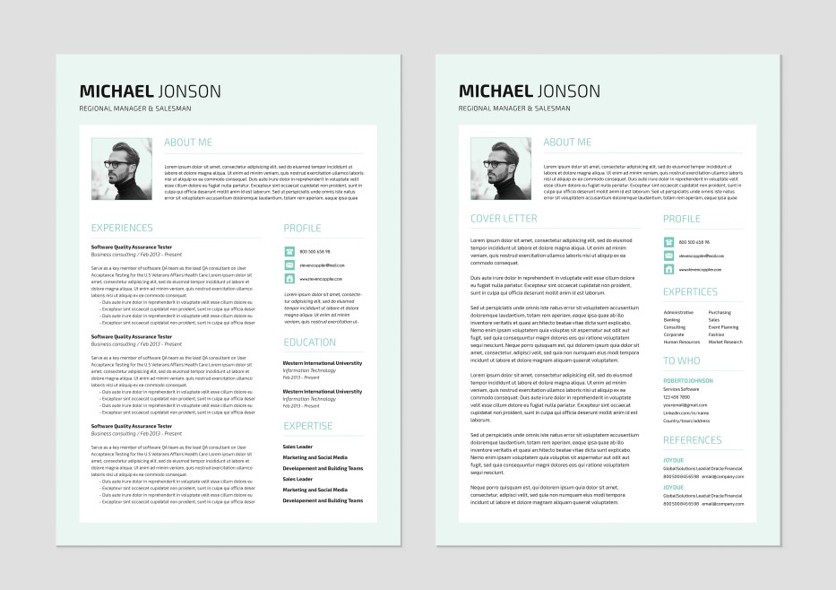 Free CV PSD Resume Template 6 Free CV PSD Resume Template 6