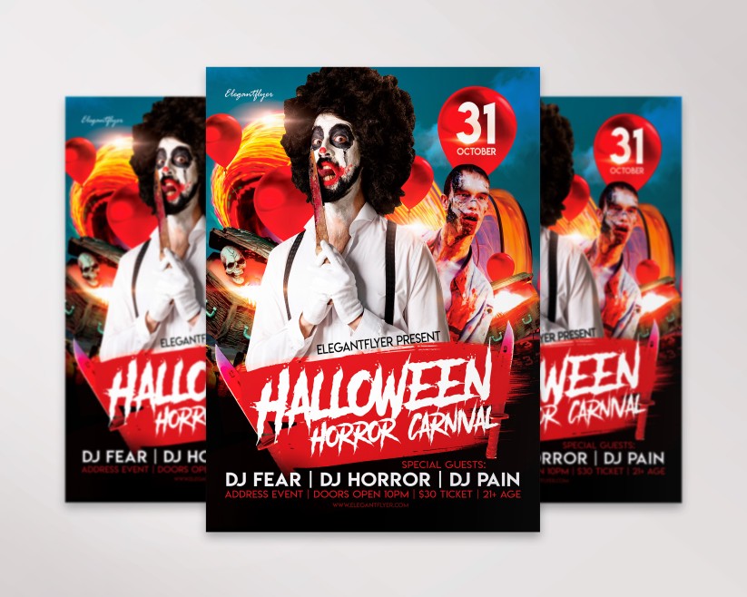 Scary Halloween – Free Flyer PSD Template 09 Scary Halloween – Free Flyer PSD Template 09