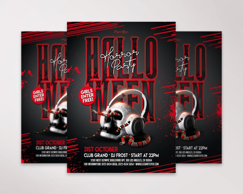 Halloween Horror Party – Premium PSD Flyer Template 019 Halloween Horror Party – Premium PSD Flyer Template 019