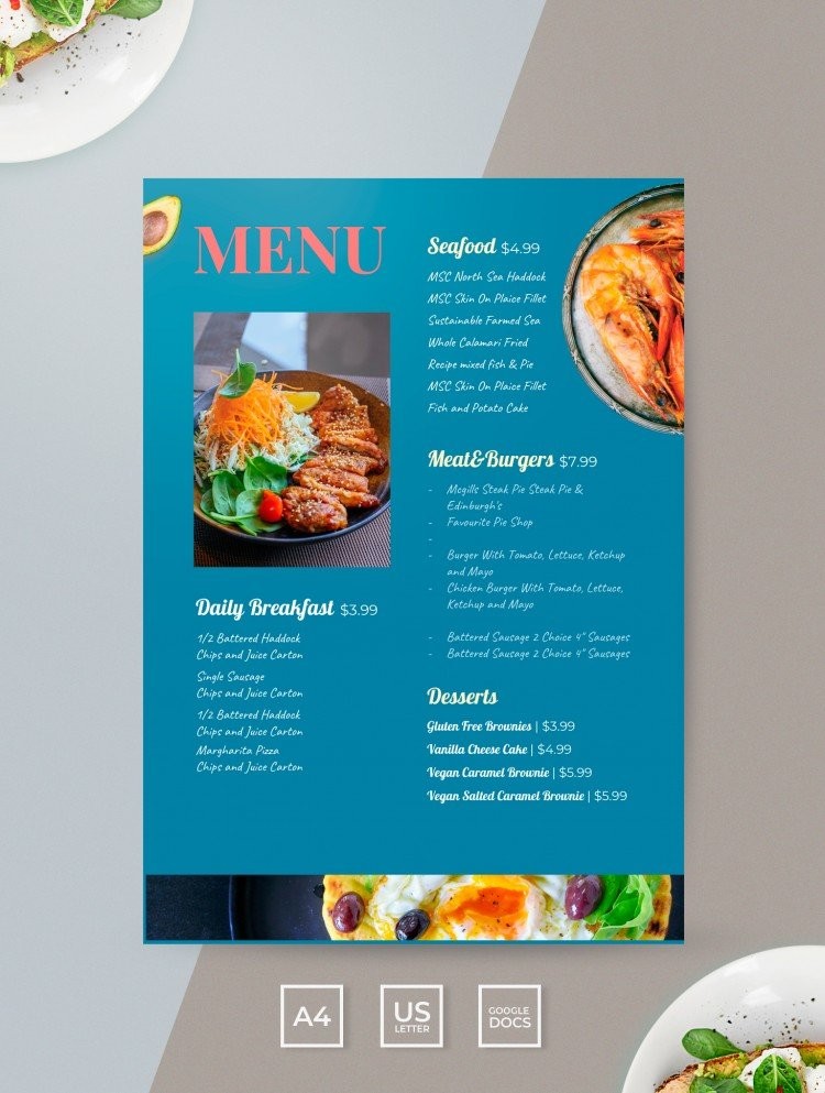 Restaurant Menu Design - free Google Docs template Restaurant Menu Design - free Google Docs template